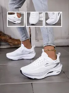 Women's Ultra-Light Professional Marathon Running Shoes, Carbon Board Shock Absorption, Breathable Low-Top Design, Tpr Sole, All Seasons