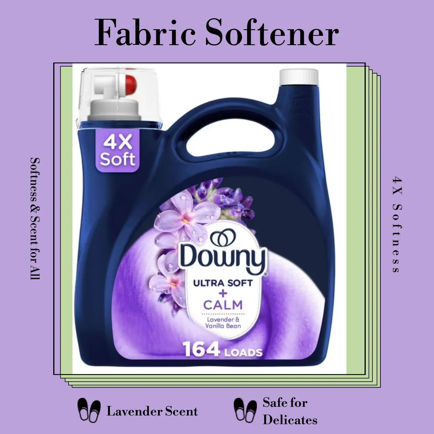 Ultra Soft + Calm Liquid Fabric Softener, Lavender and Vanilla Bean, 164 Loads, 111 fl. oz.