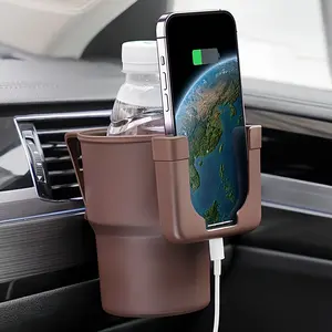 1PC Car water cup, phone holder, 2-in-1 beverage holder, car air outlet, chair back, door hanging, armrest, storage, Car Console Organizer, trash can