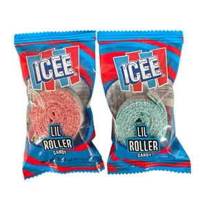 Icee Lil Roller Candy Chewy Belts Bundle Of 2 - Perfect for Snacking and Fun