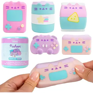 Hamee Pusheen The Cat [Gamer Girl Series] Cute Water Filled Squishy Toy [Birthday Gift Bags, Party Favors, Gift Basket Filler, Stress Relief Toys] – 1 Pc. (Mystery – Blind Capsule)