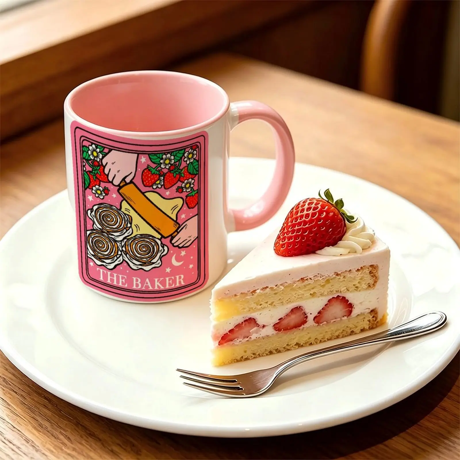 Baking Gift Mug Baker Coffee Cup Cooking Gift Box Sourdough Baker Gift Bread Baking Gift Cooking Enthusiast Making Strawberry Mug Tarot