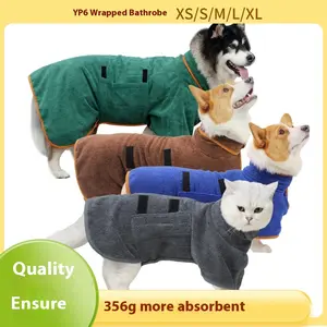Pet Absorbent Bathrobe Microfiber Dog Quick-Drying Bath Towel