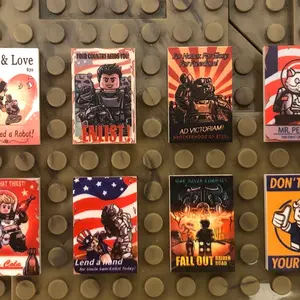 Fallout UV printed 2x6 building block signs. 9 options to choose from.