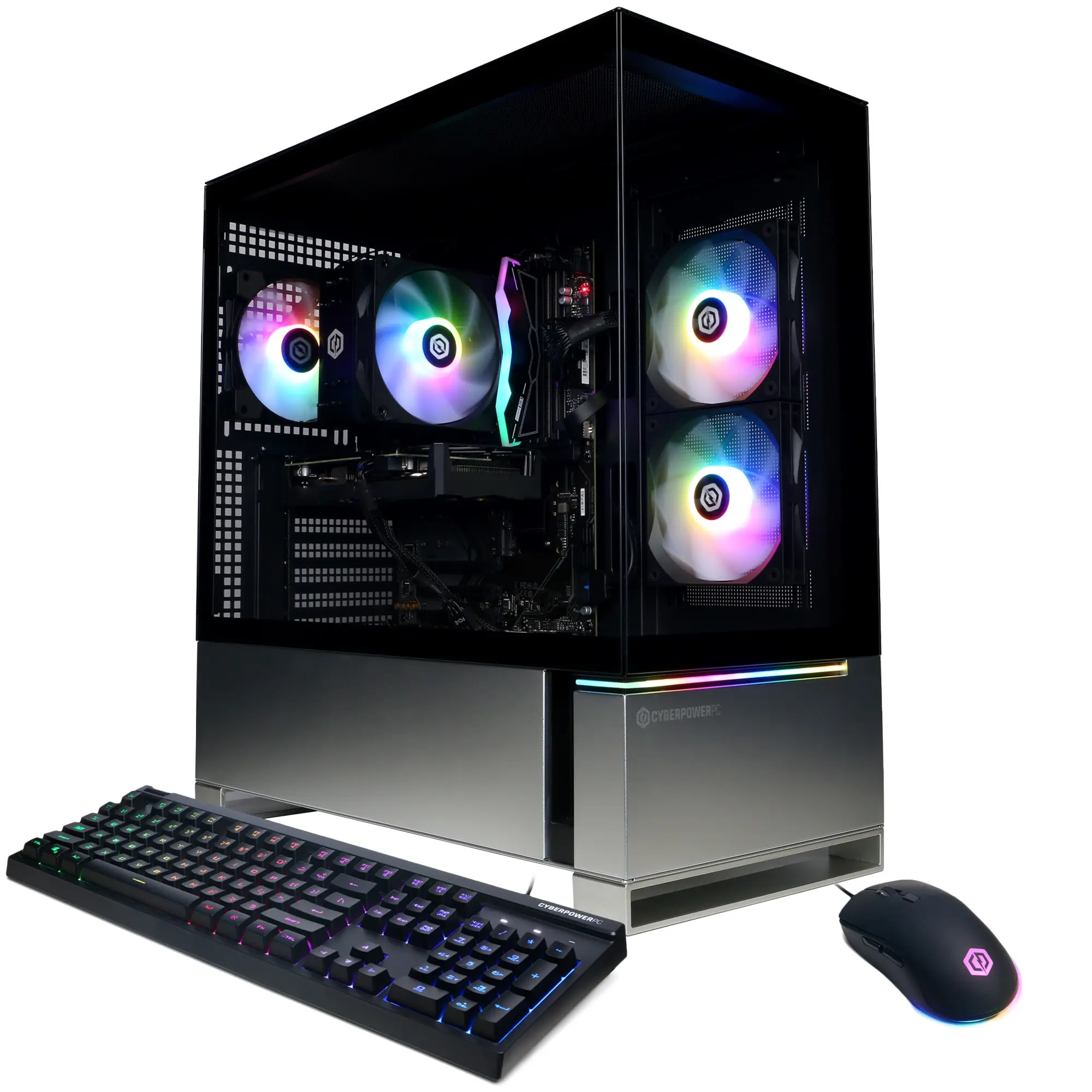 CyberPowerPC GMAI4000CPGV2 Gaming Desktop PC, AMD Ryzen 7 8700F, 16GB DDR5, GeForce RTX 5060 8GB, 1TB PCIe 4.0 NVMe SSD, WiFi/BT, RGB Gaming Keyboard/Mouse & Windows 11 Home
