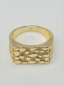 14k Ring with Irregular Pebble Texture and Micro-Set Diamonds, Unisex Stackable Party Accessory, Wide Band Design, Elegant Ring, Beautiful Rings
