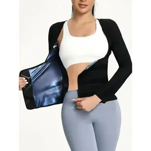 Women's solid color long sleeved sauna T-shirt, sports shaping top, fitness suit, yoga fitness suit, women's spring and autumn sportswearRAIMENTRY