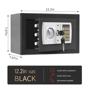 Home essentials Safe Box Bank Money Box | Digital Keypad & Key Lock Security Safe for Cash/Jewelry | Home/Office Anti-Theft Secure Storage  jar