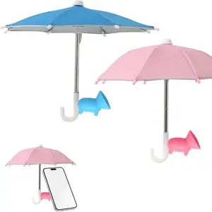 Outdoor Cycling Phone Sunshade Umbrella Cute Pig Stand Motorcycle UV Protection Rainproof Portable Compact Design Accessories