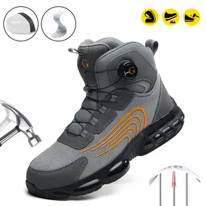Men's Safety Shoes Composite Toe Work Boots Anti-Puncture Lightweight Comfortable Industrial Work Sneakers Father's Day Gift for Dad SummerWins DealsForYouDays