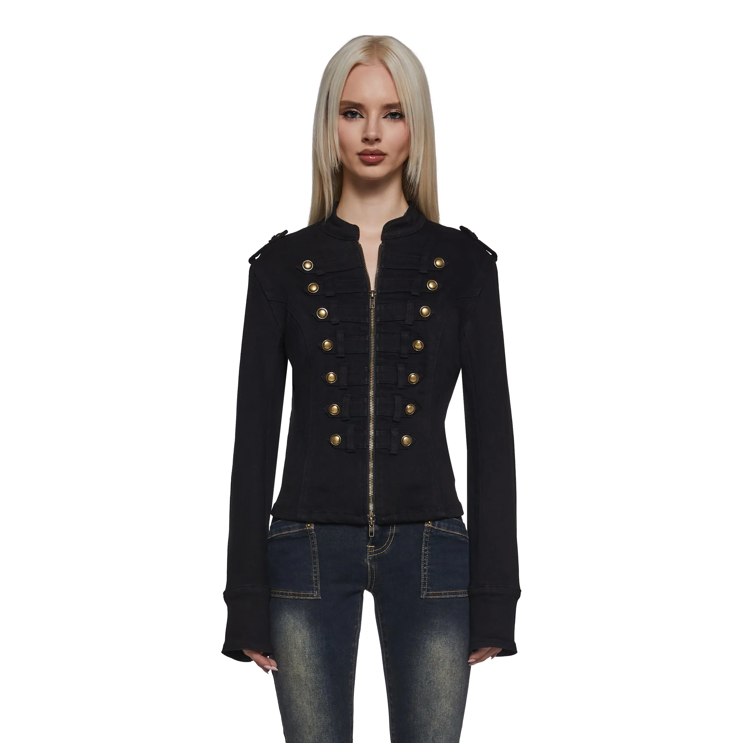 Military Parade Twill Jacket - Black Military Parade Twill Jacket - Black