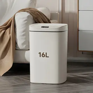 1pc Smart Sensor Trash Can, Touchless Trash Can, Automatic Open/Close, Lid Seal to Prevent Odors, Silent Shutdown, Perfect for Kitchen, Bathroom, Living Room, Office - Runs on Batteries (AA), Batteries Not Included