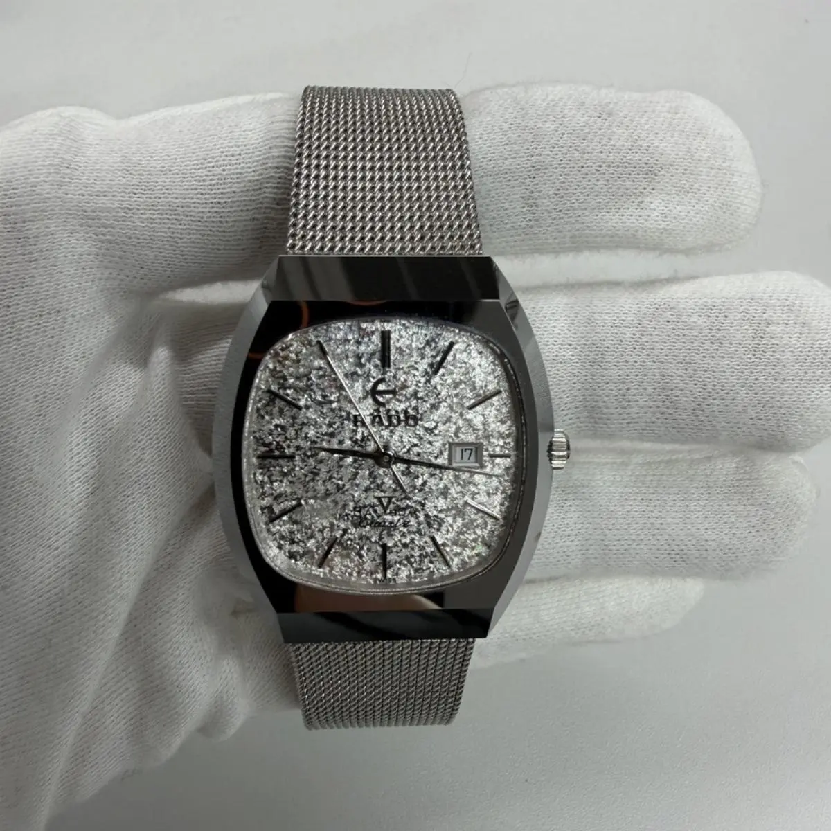 Pre-owned rado As Shown Shoulder Bags Balboa V Silver Leaf Dial Automatic Mesh Bracelet Watch 20cm 11993