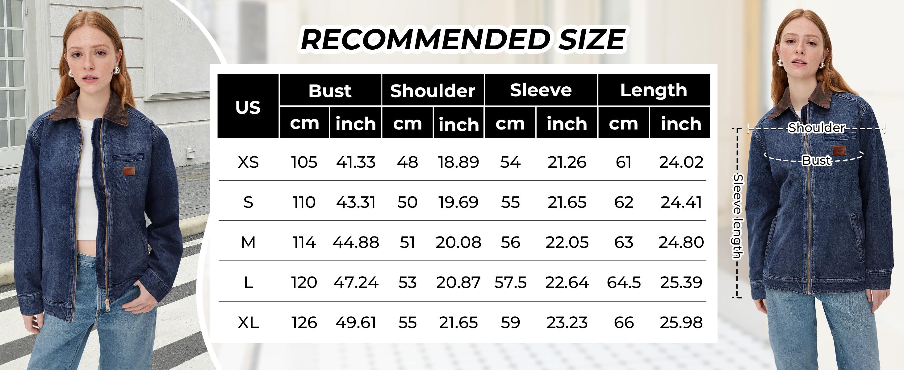 【Add to Cart Be Back Soon】Barn Jean Jacket for Women Zipper 2026 Clean Fit Long Sleeve Denim Jackets