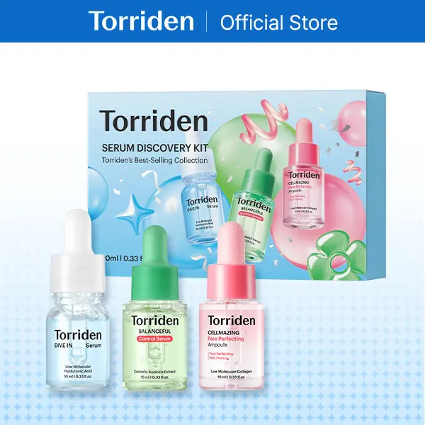[Torriden Official] Serum Discovery Kit (3-Piece Mini Set) | Hydration, Soothing & Pore Care  | K-Beauty