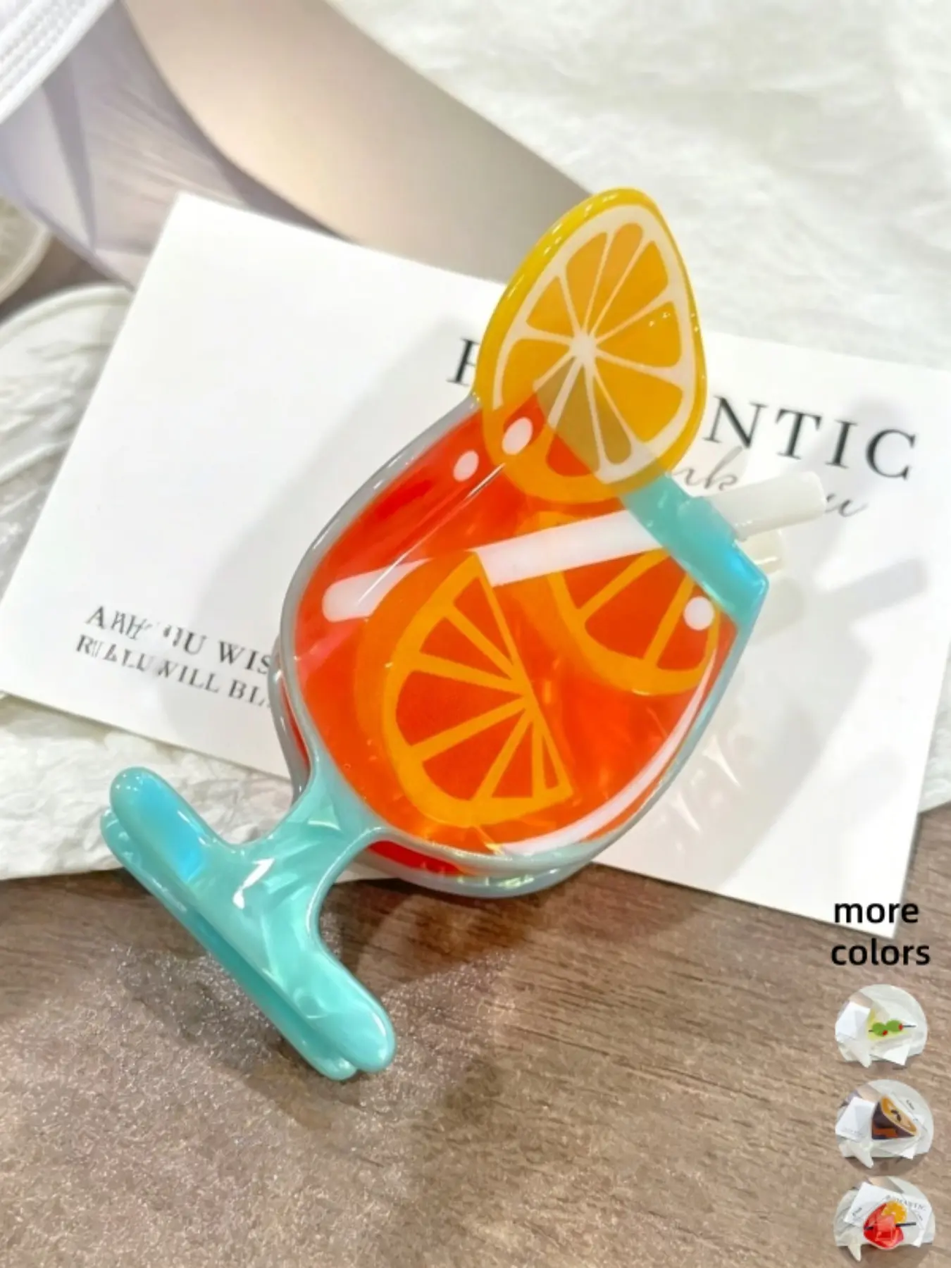 Novelty Cocktail Hair Clip, Stylish Women's Headpiece, Perfect Holiday Gift, Creative Fun Shark Clip, Fashion Accessory, Barrettes Hair Clips, Hair Decor, Tropical Hair Accessories, Fun Claw Clips, Hairclips