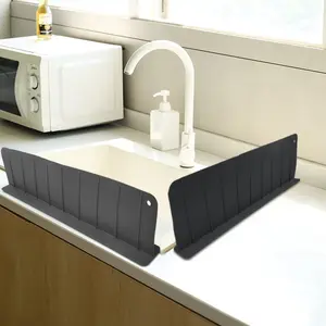 Silicone Sink Splash Guard, 1pc Kitchen Sink Washbasin Water Barrier, Sink Splash Guard for Home Kitchen Dining Room, Splash Proof