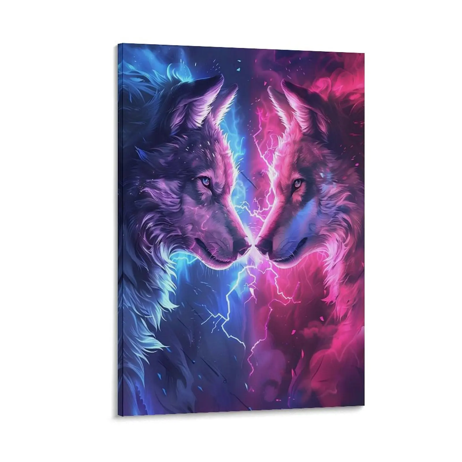 Fantasy Wolf Decor Wall Art Wolf Wall Decor Wolf Poster Canvas Poster Bedroom Decor Sports Landscape Office Room Decor Gift