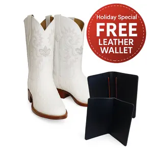 Men Genuine Cowhide Ostrich Print 2X Cowboy Western Boots Hanndcrafted