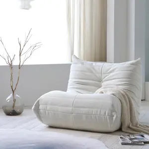 Lazy Togo Sofa Floor Chair Aesthetic Modern Lounge Accent Chair Bean Bag Fixed Arms Cushion Living Room Amazon Finds Corner Couch soft white beanbags floorcouch durable
