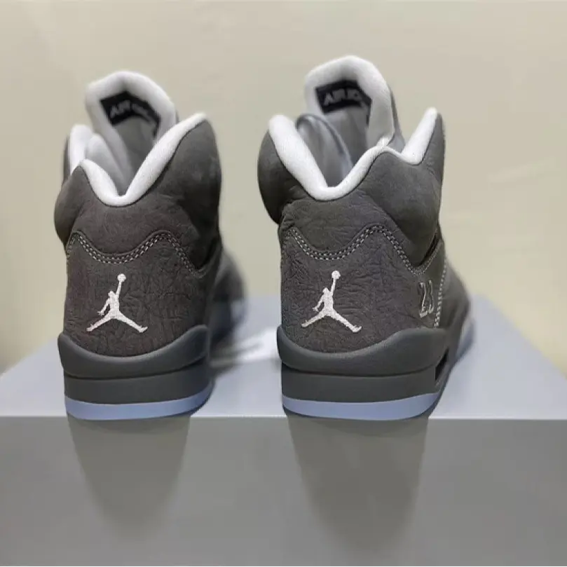 Dark Grey Suede Mesh High Top Sneakers White Speckled Sawtooth Ice Transparent Outsole Vintage Sport Trainers