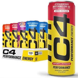 C4 Performance Energy Drink Variety Pack Flavor Zero Sugar Carbonated 12 oz Can 12 Pack with 200mg Caffeine for Enhanced Endurance - Supplement, Healthcare