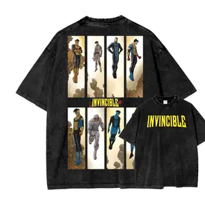 Invincible Unisex Fit Washed T-Shirt  3