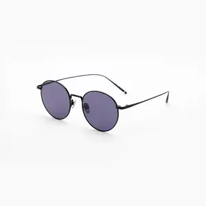 【HERA】 Featherlight Titanium Frame Sunglasses - Classic Round-Frame Shatter-Resistant Shades, A Must-Have for Travel