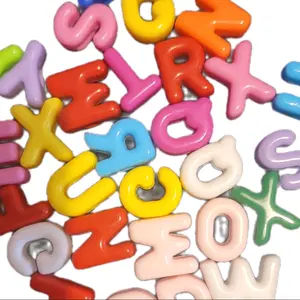 Letters and Number Beads - Colorful Alphabet Beads for Crafts - 50 pieces