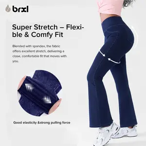 BRXL Jeans for Women Stretchy High Waisted Soft Crossover Jeggings Cotton Denim Leggings with Back Pockets Tummy Control Butt Lifting Comfort Fit No Gap Waistband All Day Wear for Casual Office Street Style Outfits-1