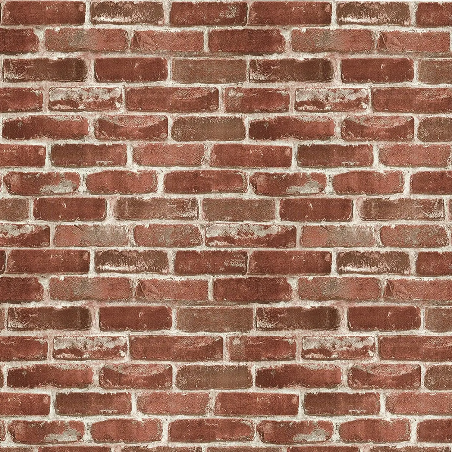 Red Brick Pattern Peel-Stick Self-Adhesive PVC Wallpaper, 17.5in Wide 118in Long (1.32m² Cover), Waterproof Removable for Bedroom, Fireplace, DIY Theme Party Decoration & Furniture Renovation, Rustic