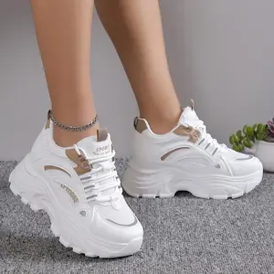 Women'sChunkyPlatformSneakers,BreathableMeshWalkingShoes,HeightIncreasingTrainersforCasualStyleFootwearGirlRunnerTraining
