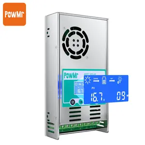 PowMr MPPT Solar Charge Controller 60 amp 48V 36V 24V 12V Auto - Max 160VDC Input, LCD Backlight Solar Charge Controller for Vented Sealed Gel NiCd Lithium Battery【Software Update Version】