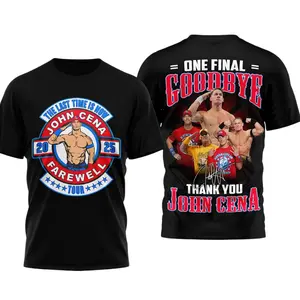 John Cena Farewell Tour 2025 Shirt One Final Goodbye Fan Tribute Shirt,  Fashion Cotton, Full Colors, Full Sizes, For Men, For Women