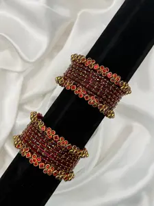 Phool Glass Bangles Set