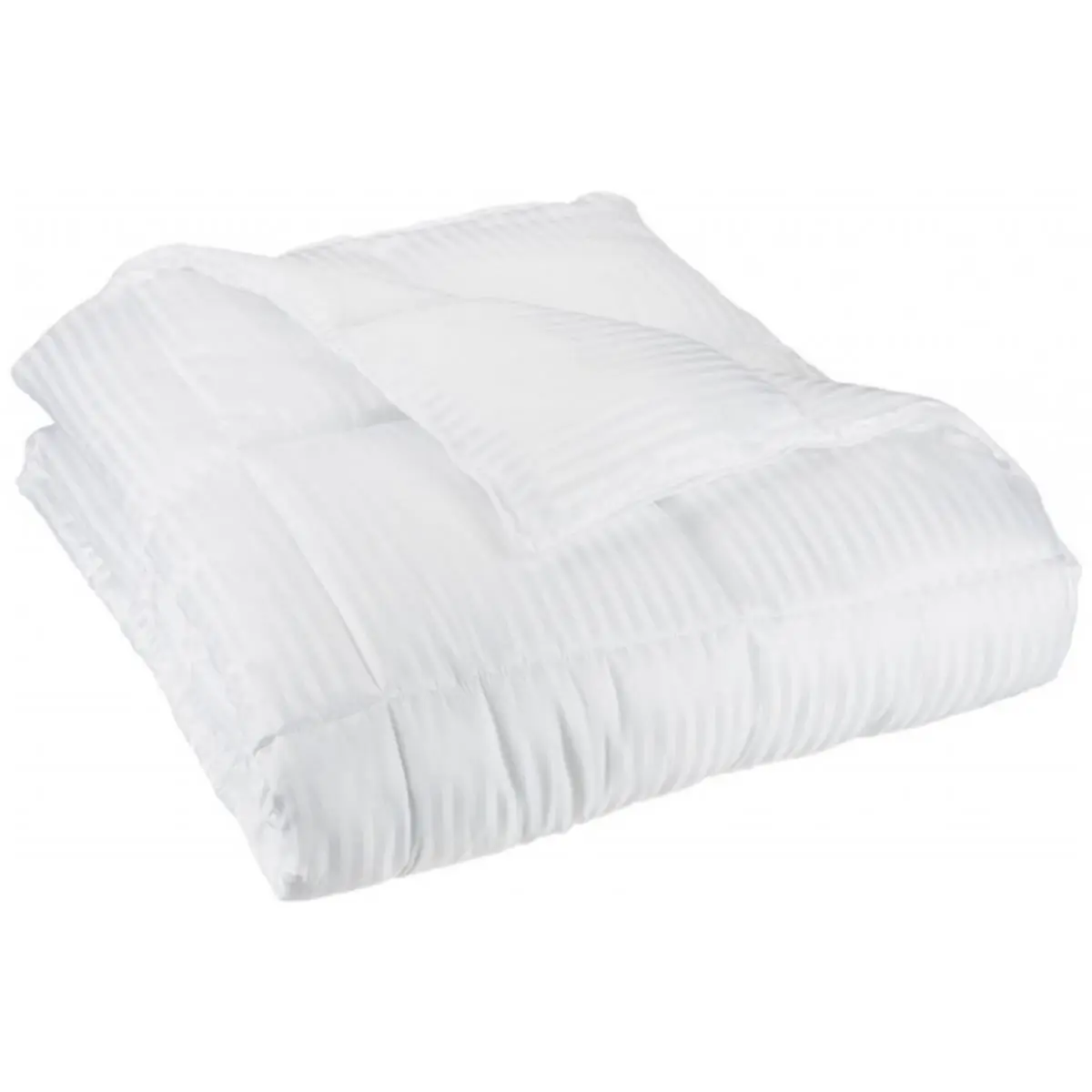 212 MAIN Down Alternative Comforter - Full/Queen Size, Hypoallergenic, All-Season, Striped White Bedding Comforter