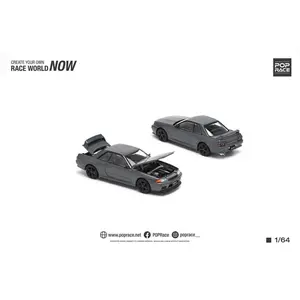 Pop Race 1:64 Nissan Skyline GT-R R32 - Gun Grey Metallic