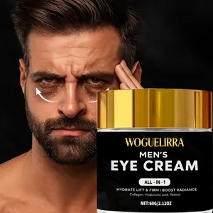60g Men's Eye Cream with Vitamin C and Collagen, Brightening, Moisturizing Firming Care, Reduces Dark Circles, Suitable for All Ages