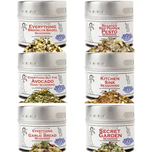 Bread Dipping Gourmet Seasonings Gift Set of Six Small Batch Spice Blends