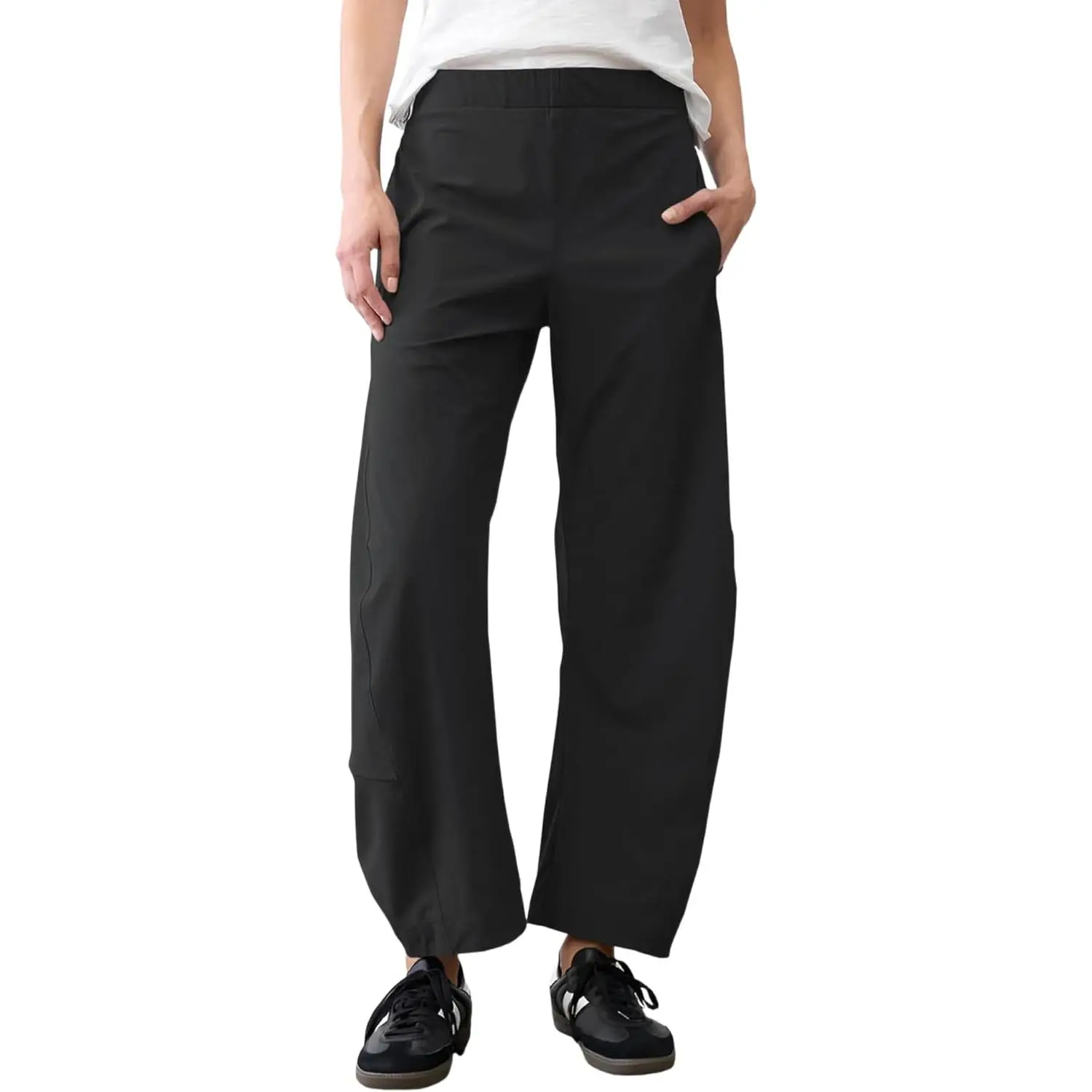 Wide Leg Barrel Pants for Women 27" Work Dress Casual Golf Loose Fit Crop Ankle Palazzo Slacks with Pockets Spring 2026