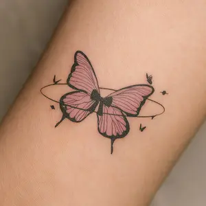 Black Pink butterfly