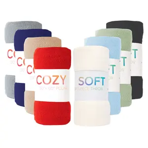 Soft Polar Fleece Throw Blankets, Polar Fleece Polyester, 50x60 in., 13 Trending Solid Color Options, Packs of 6, 12 and Cases of 24 Available