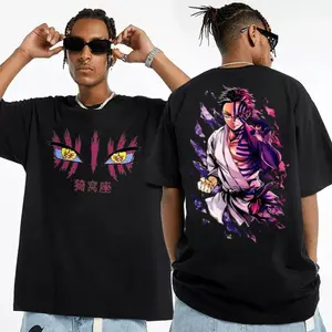 Akaza Dm Character Shirt, Demon Slayer Tee, Anime Manga Color Shirt, Kimetsu No Yaiba Fan, Unisex Short Sleeve Tee