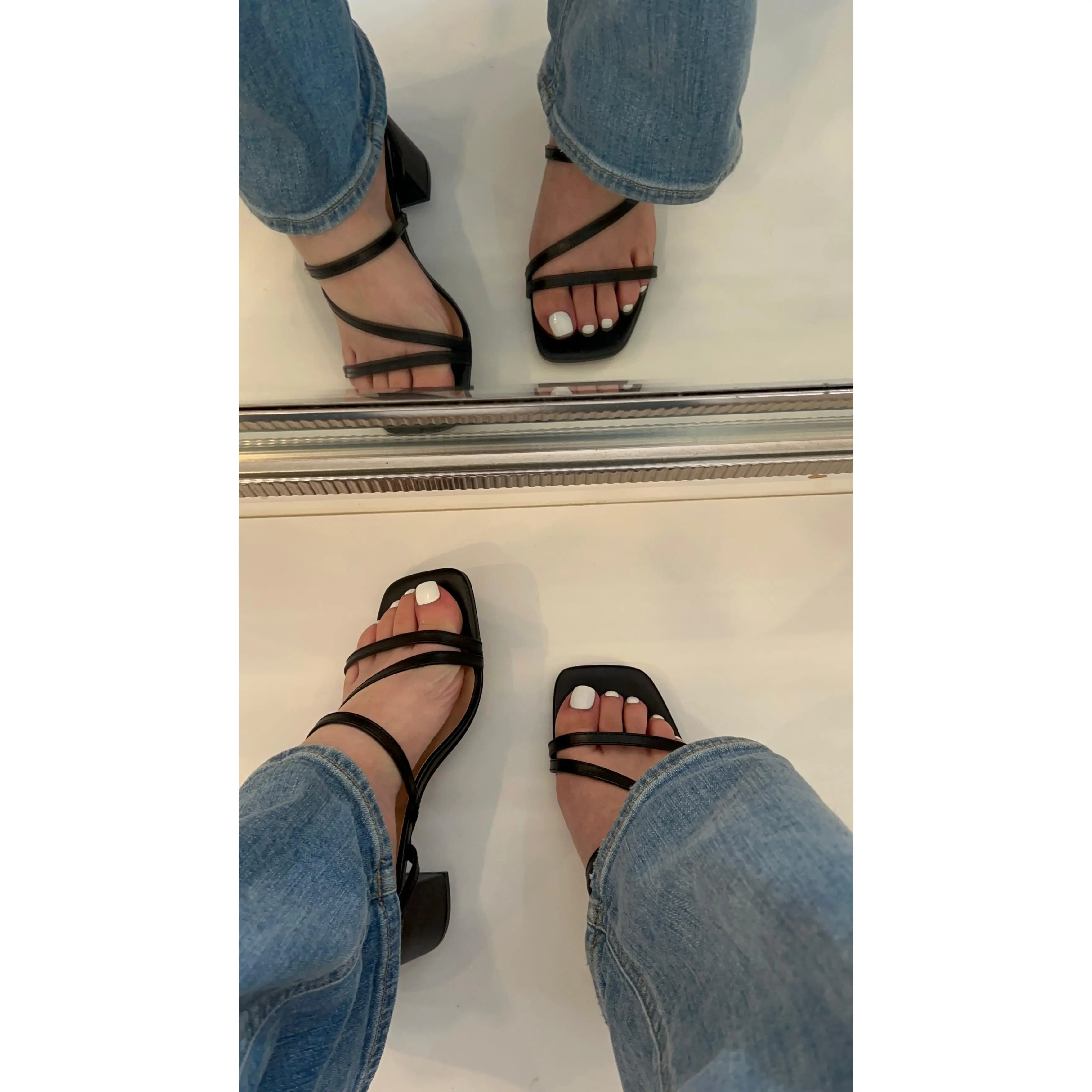 Adelina Wide Fit Mid Strappy Heel - Wide Fit Collection Heel
