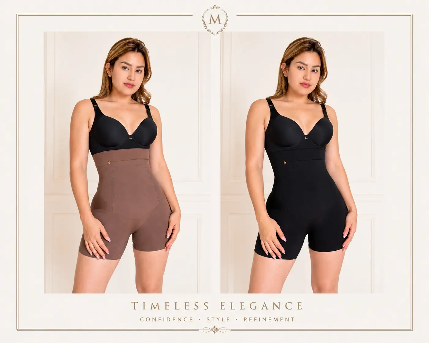 Strapless Seamless Negro Y Chocolate Shapewear Bodysuit