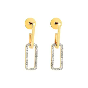 SOLE Diamond Dangle Earrings 14k Gold
