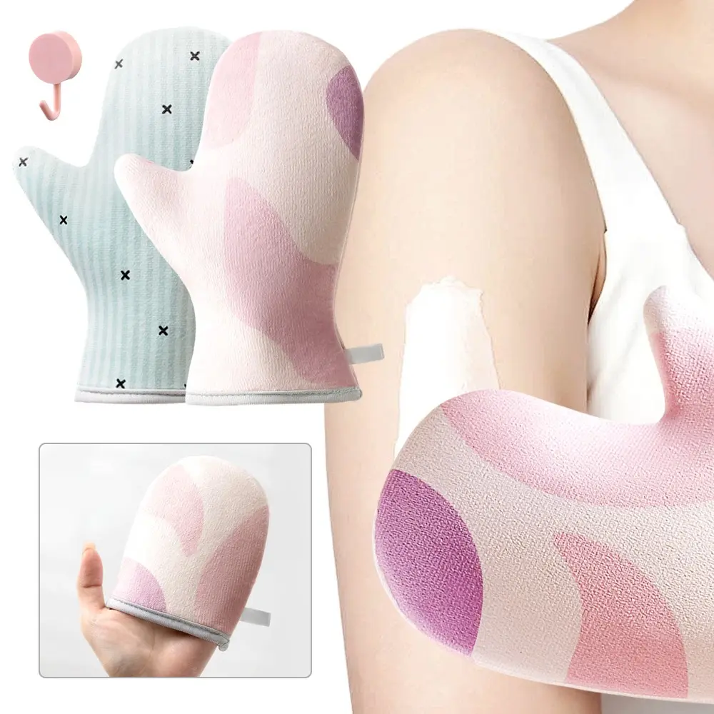2/4pcs Lotion Application Gloves, Sunscreen Mittens, Tanning Oil Applicator Tool and Hooks- Reusable Gloves for Smooth Creams & Oils, Soft Non-Slip Grip, Home Personal Care Accessories