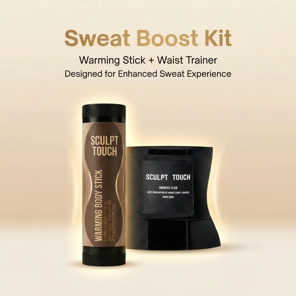 Sculpt Touch 3-in-1 Contour bundle: Waist Trainer + Warming Stick + Sauna Girde Fabric Fabric