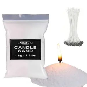 1000g Pearled Candle Sand with 50 Wicks,Pearled Wax,Reusable,Continuous Burning,Wax Granules,Refillable Wax for Wedding,Halloween,Christmas,Thanksgiving