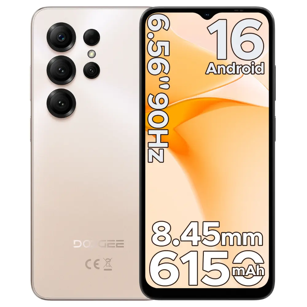 DOOGEE NOTE56 X Phone, Android 16, 6150mAh, 6.56" HD+ 90Hz, 24GB+64GB/2TB, Octa-Core, Dual SIM, GPS